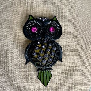Betsey Johnson Nocturnal Owl Pin